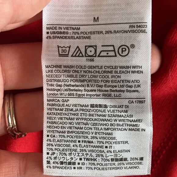 Gap Red Stretch Shift Dress, Size M - Picture 4 of 7